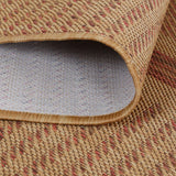 Elements Herringbone Terracotta Stone Non-Slip Rug DecoRug