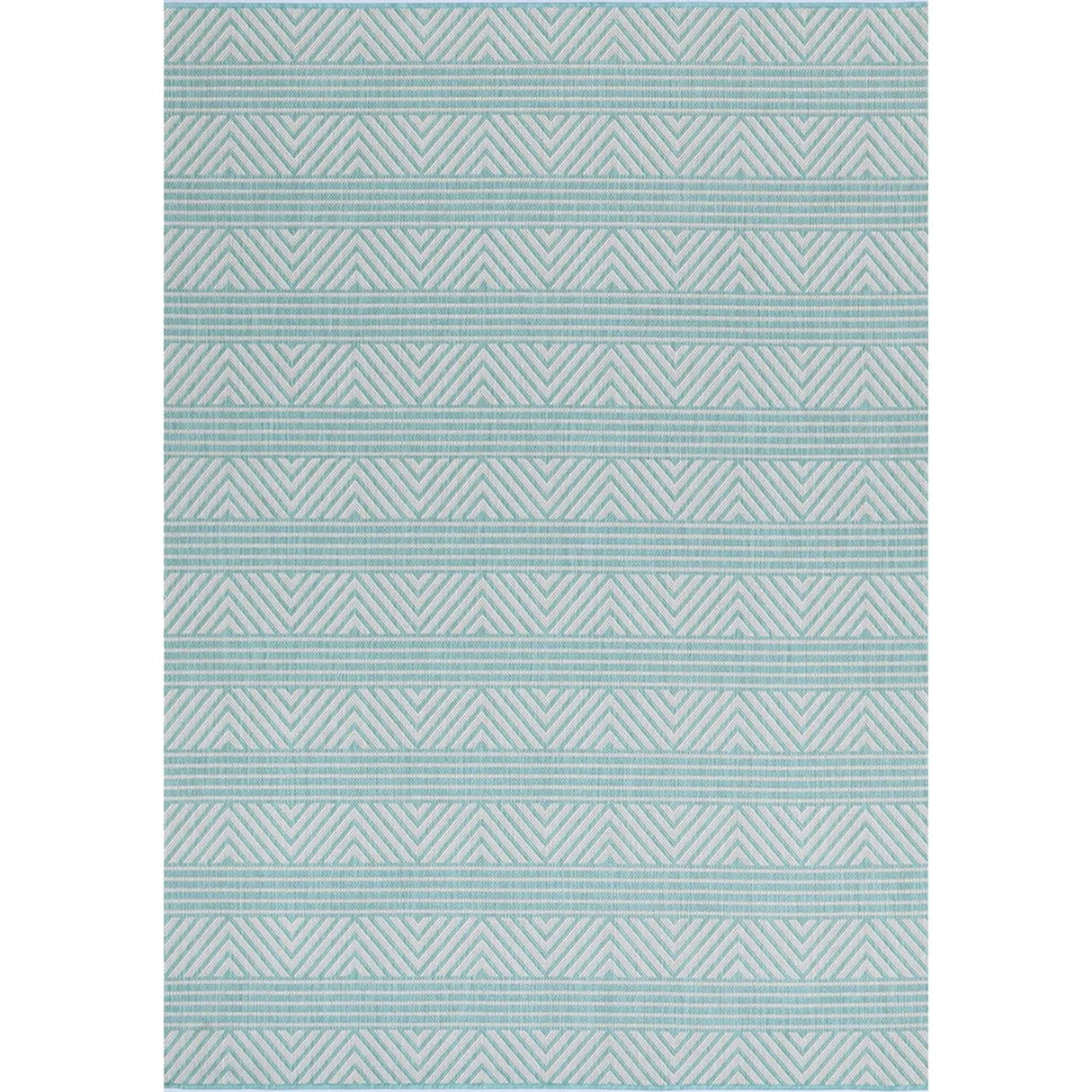 Elements Herringbone Turquoise Non-Slip Rug DecoRug