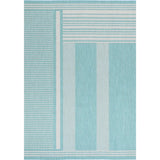 Elements Herringbone Turquoise Stone Non-Slip Rug DecoRug