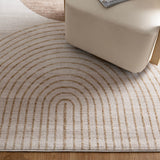 Ember Abstract Ivory Rust Rug BADE