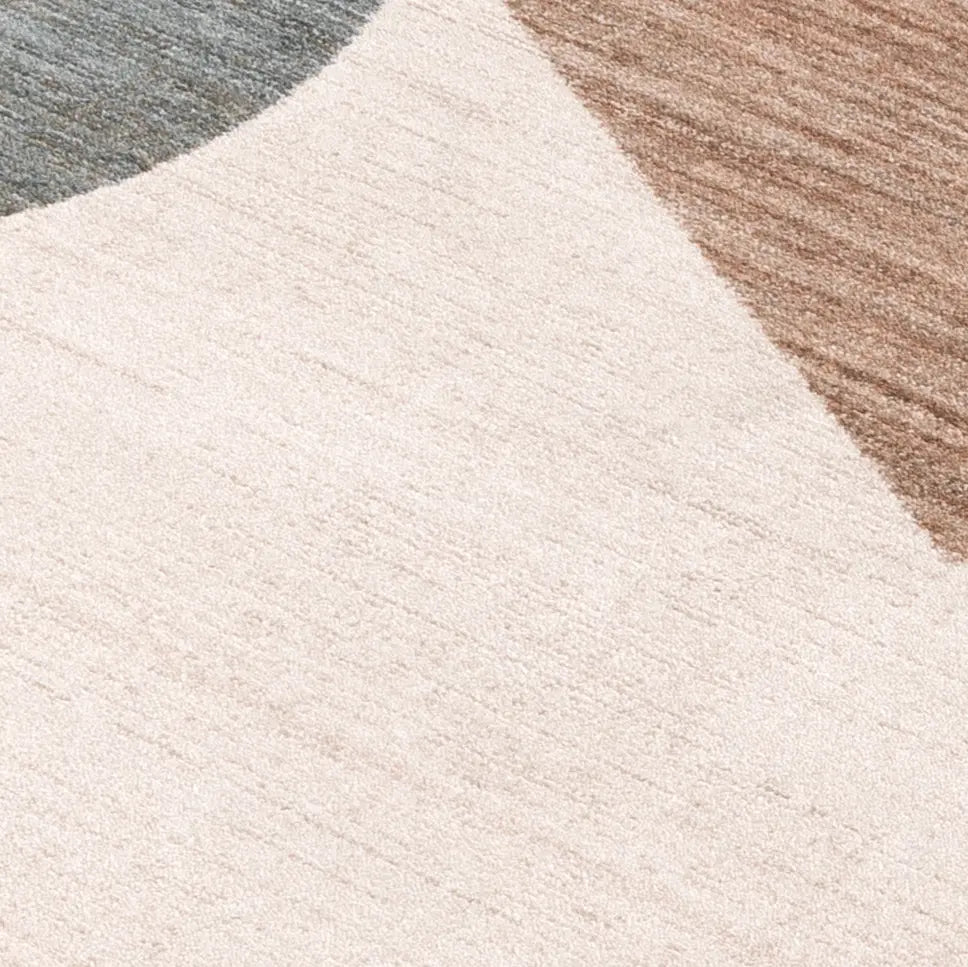 Ember Abstract Ivory Rust Rug BADE