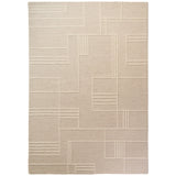 Fabien Handtufted Polyester Wool Blocks Beige