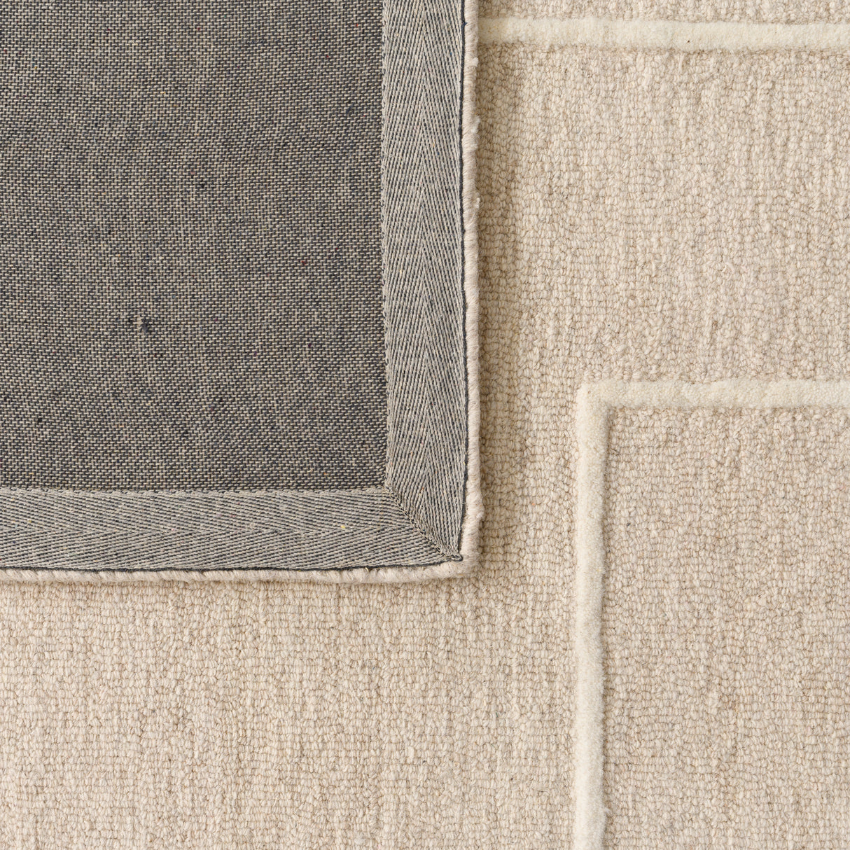 Fabien Handtufted Polyester Wool Blocks Beige