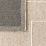 Fabien Handtufted Polyester Wool Blocks Beige
