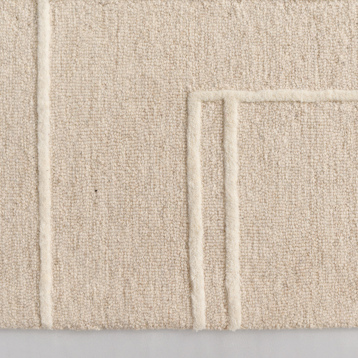 Fabien Handtufted Polyester Wool Blocks Beige