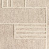 Fabien Handtufted Polyester Wool Blocks Beige