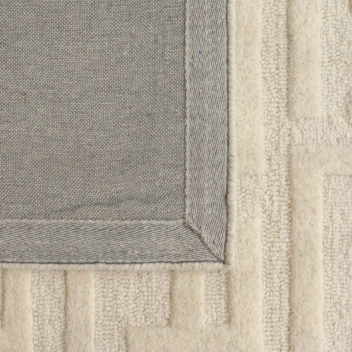 Fabien Handtufted Wool Cream Monogram