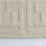 Fabien Handtufted Wool Cream Monogram