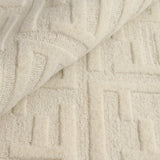 Fabien Handtufted Wool Cream Monogram