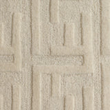 Fabien Handtufted Wool Cream Monogram