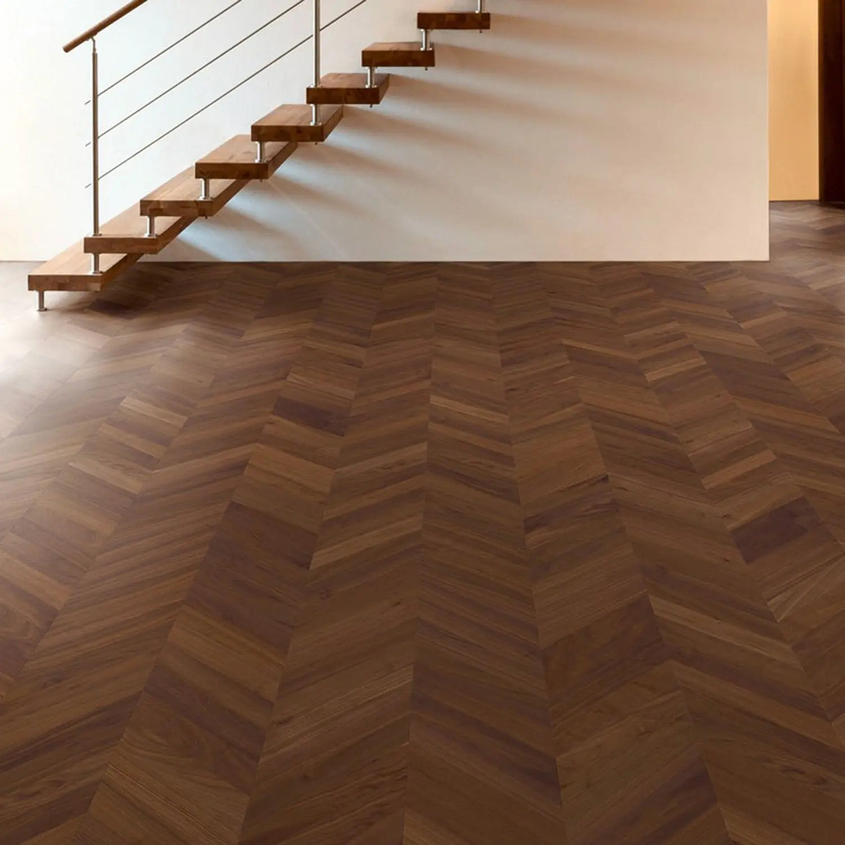 Woodline Fashion Walnut Chevron Engineered Timber 1.392/Pck T&G