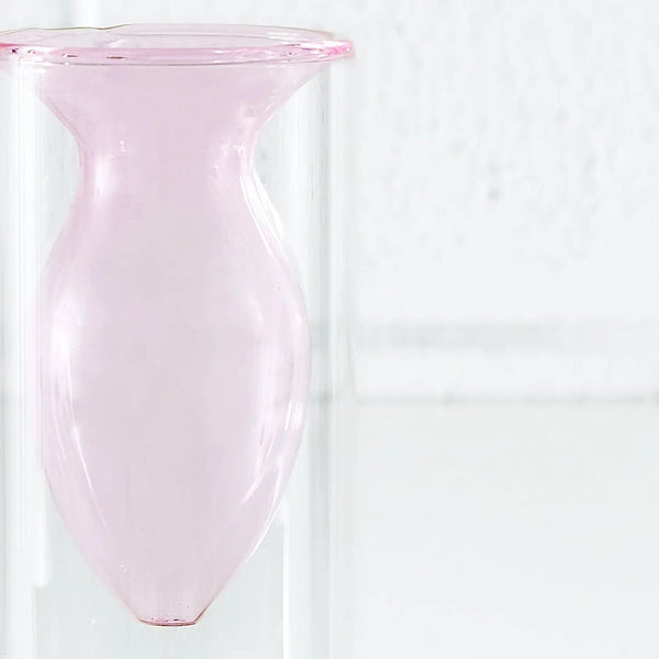 Floating Abstract Glass Vase Pink KAILE