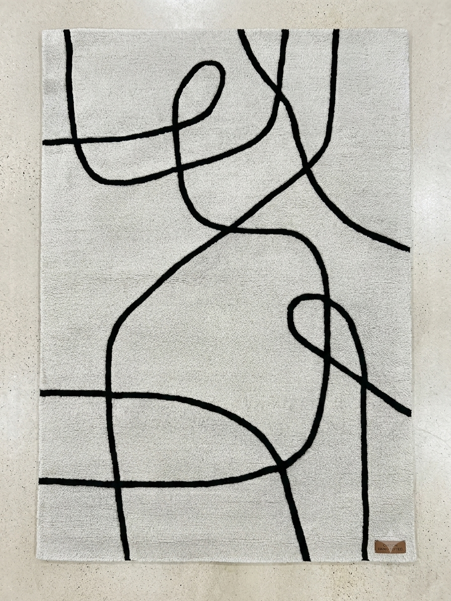 Fabien Flow Floor Rug Black