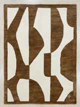 Fabien Handtufted Polyester Wool Brown Dino