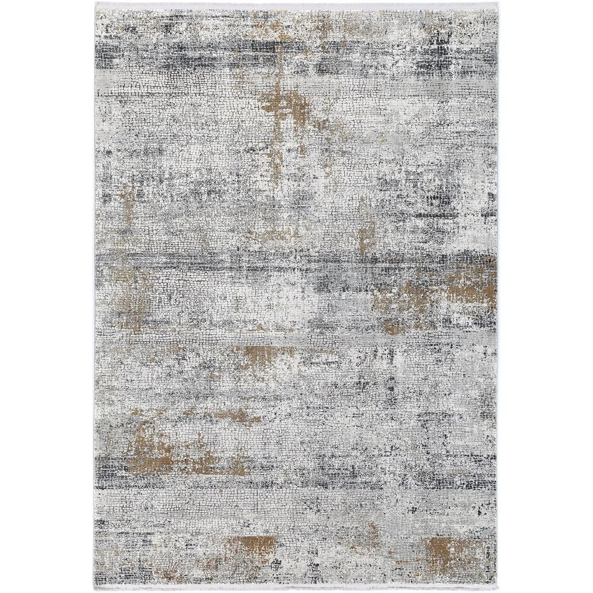 Giorgio Cream & Anthracite Mosaic Rug DecoRug