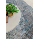 Giorgio Cream & Blue Faded Mosaic Rug DecoRug