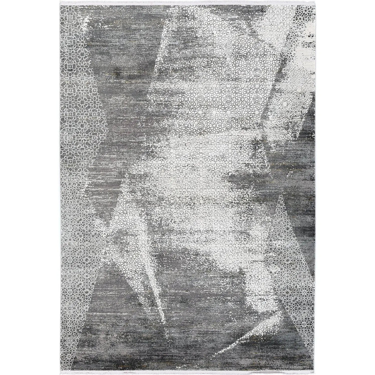 Giorgio Cream & Dark Grey Faded Mosaic Rug DecoRug