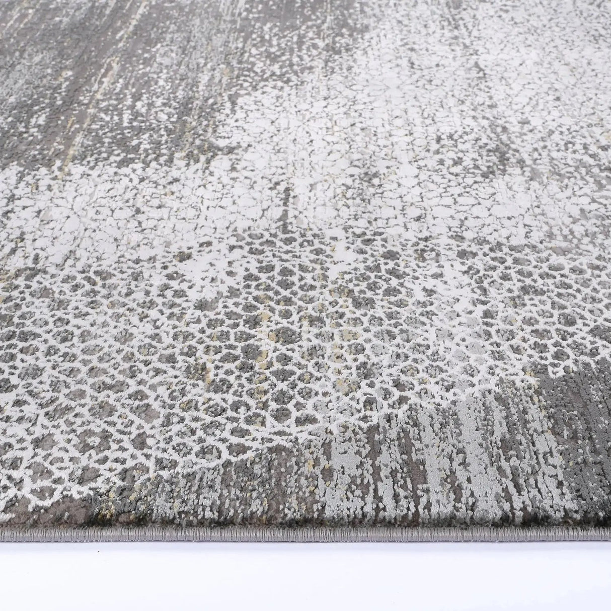 Giorgio Cream & Dark Grey Faded Mosaic Rug DecoRug