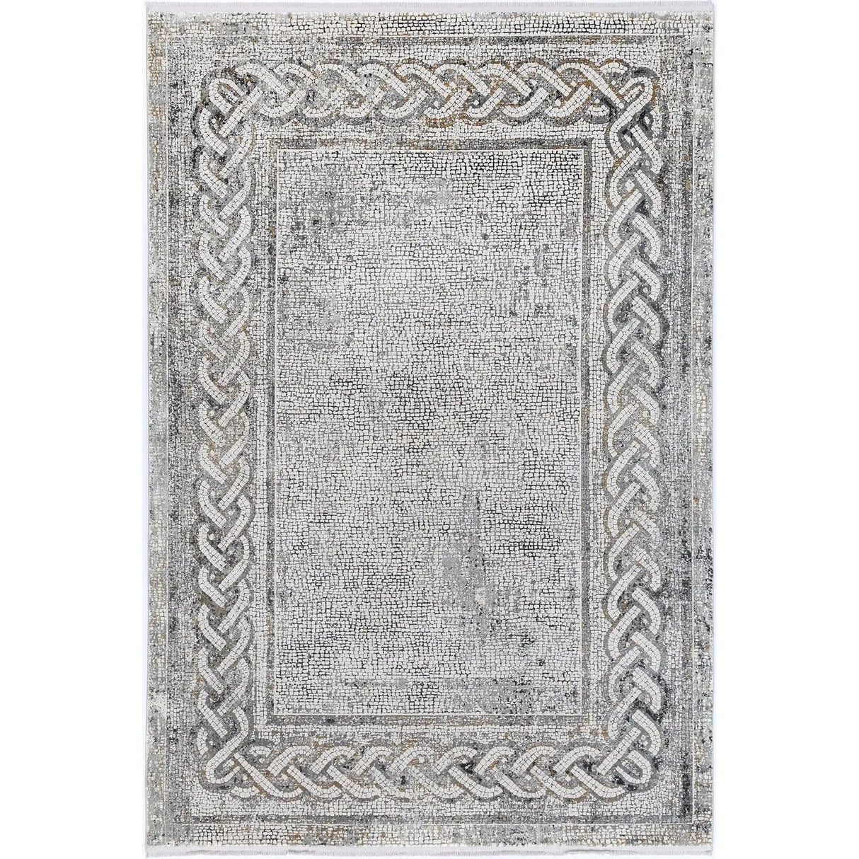 Giorgio Grey & Anthracite Mosaic Rug DecoRug