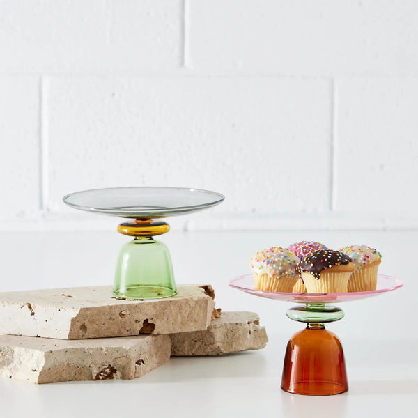 Glass Cake Stand Green KAILE