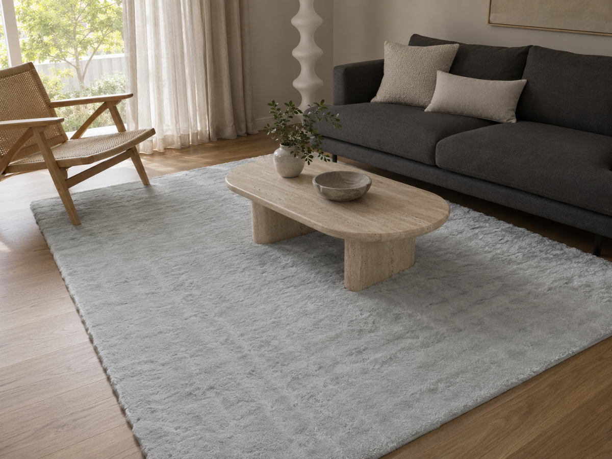 Cloud Plush Rug - Light Grey