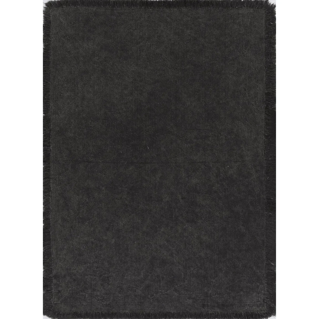 HARYANA STONEWASH PLAIN FRINGED CHOCOLATE