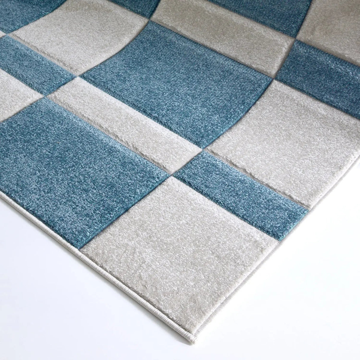 Hamilton Checkered Blue Rug BADE