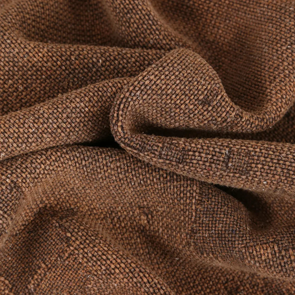 HARYANA STONEWASH PLAIN FRINGED CAMEL