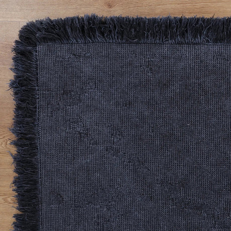 HARYANA STONEWASH PLAIN FRINGED DARK DENIM