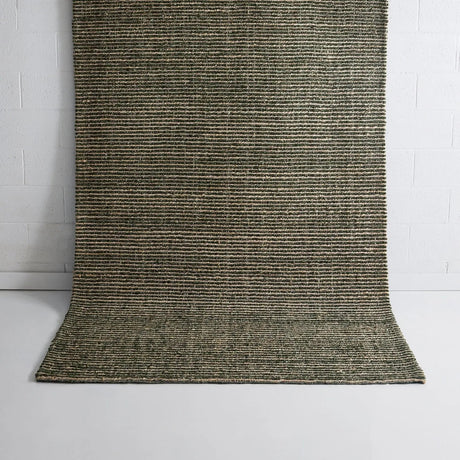 Henley Jute And Wool Floor Rug Olive
