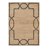 Huntly Natural Black Jute Rug DREAMHOME