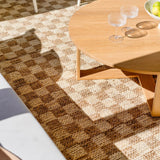 Hyams Check Jute Floor Rug Natural DREAMHOME