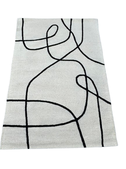 Fabian Flow Floor Rug Black 160x230cm