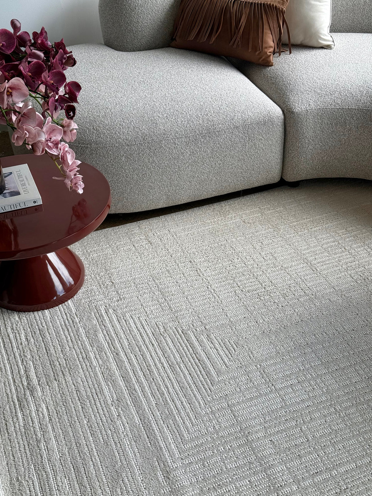 Nyla Frames Cream Beige Rug - Jd02A