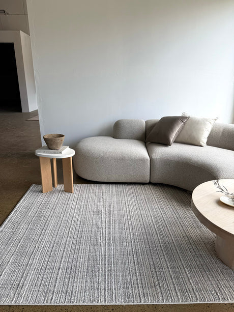 Luna Polyester Machine Made Lines  Hk82B Grey