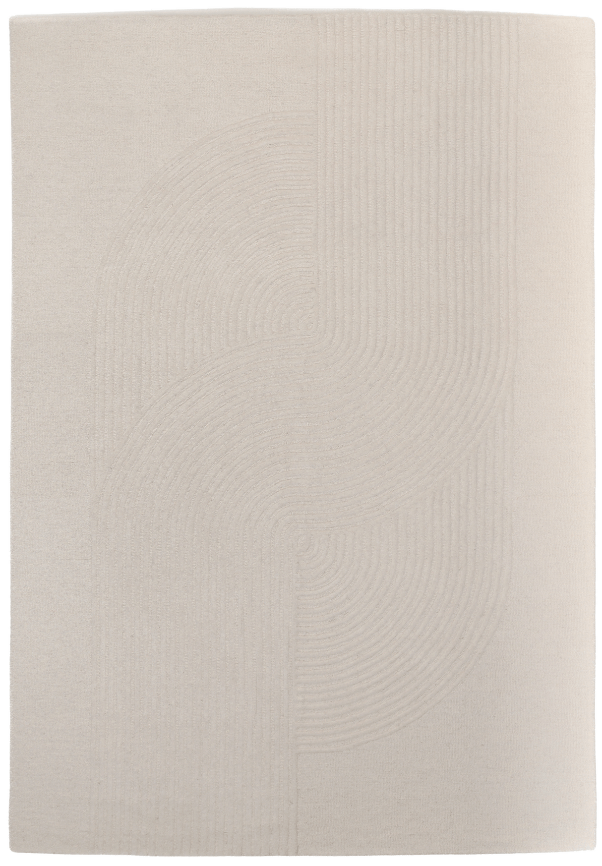 Fabien Handtufted Polyester Wool Infinity Cream