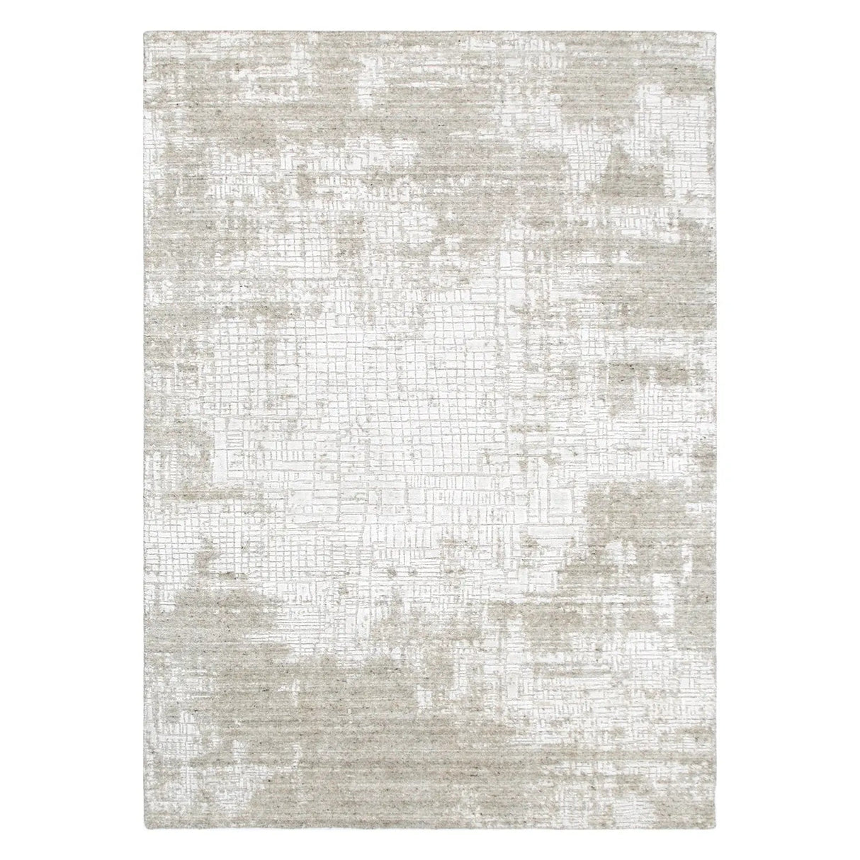 Karus 122 Silver Beige Knotted Designer Rug DecoRug