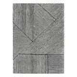 Keira Black White Wool Rug MAARIA