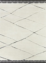 Liege Moroccan Cream Black Rug