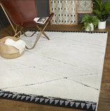 Liege Moroccan Cream Black Rug