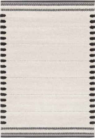 Liege Striped Cream Black Rug