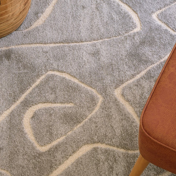 Lilly Abstract Grey Rug