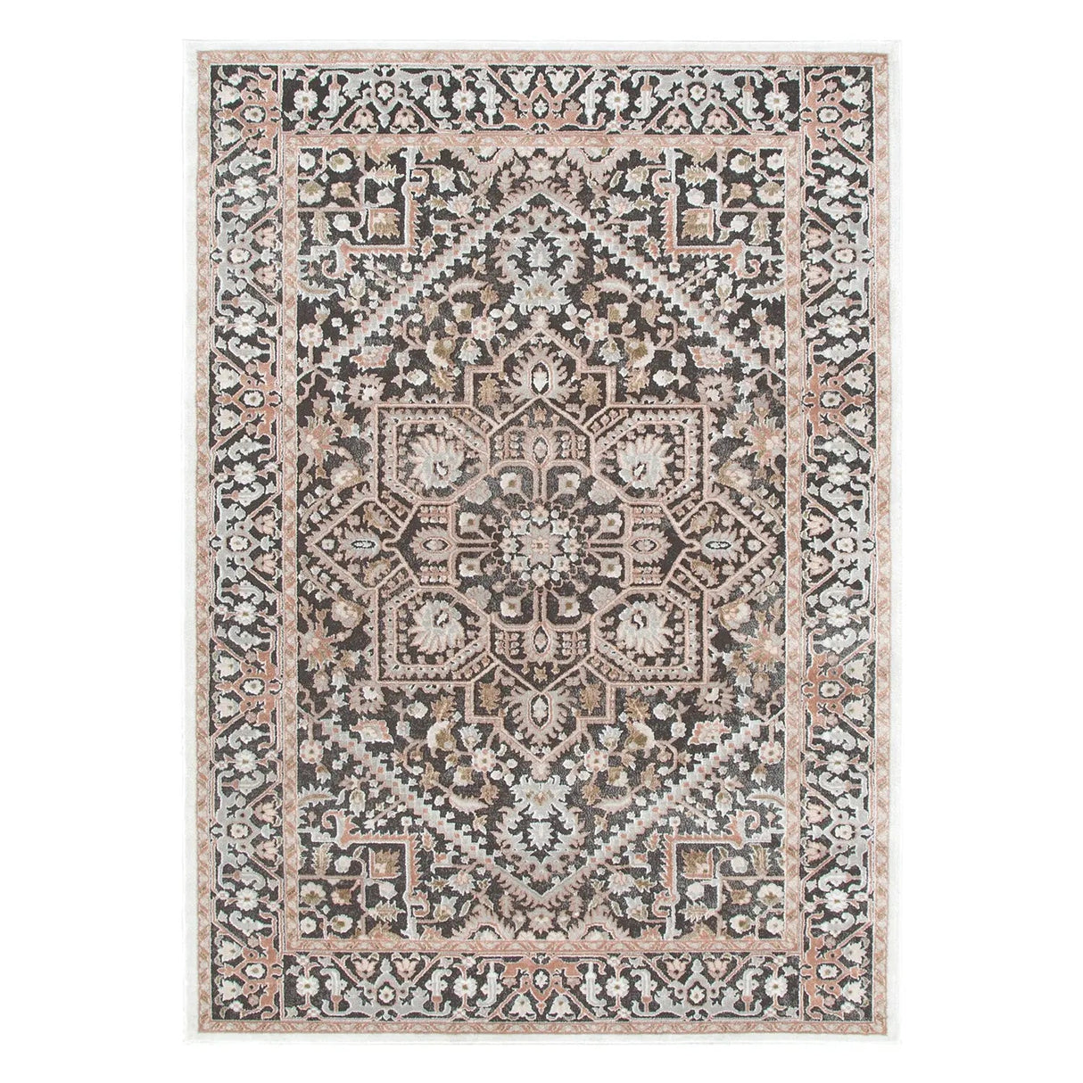 Meadow Traditional Pink Rug BADE