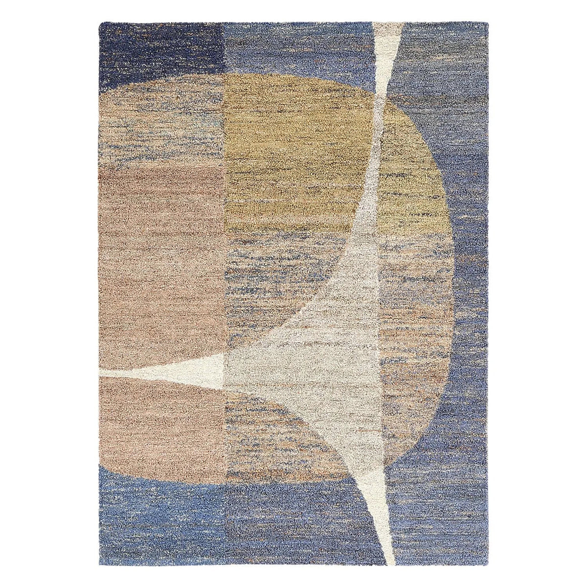 Melba Designer Jute Rug Blue DecoRug