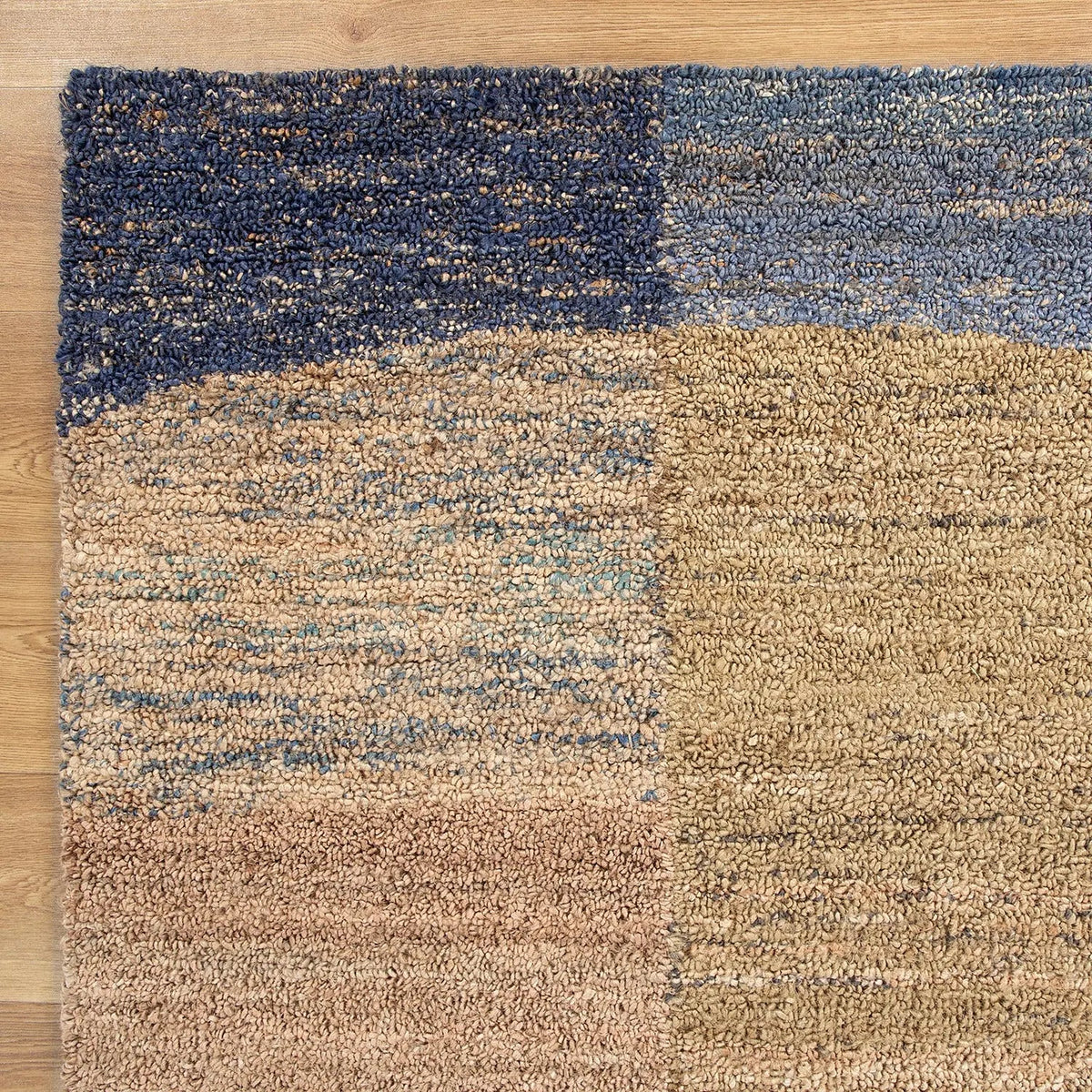 Melba Designer Jute Rug Blue DecoRug