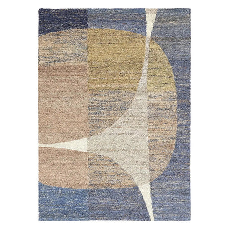 Melba Handmade Designer Jute Rug Blue BRAVEN