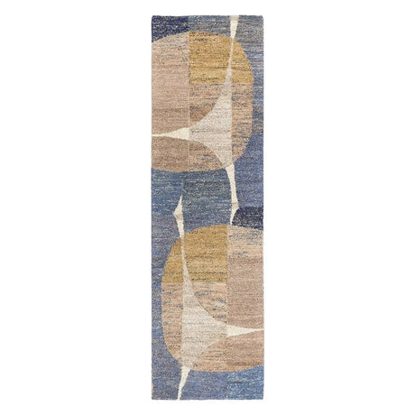 Melba Handmade Designer Jute Rug Blue BRAVEN