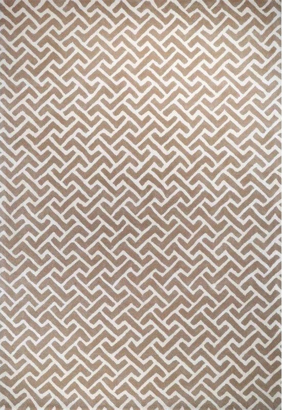 Opulence Rug Labirent Taupe White