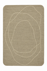 Palemo Polyester&Wool Handtufted Orbit Beig