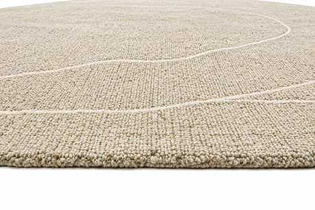 Palemo Polyester&Wool Handtufted Orbit Beig